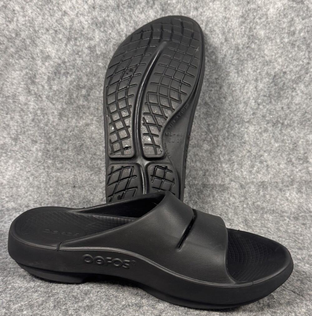 OOFOS OOahh Slide Sandal Black Women’s 8 Women's Size 12 Recovery Footwear EU 39